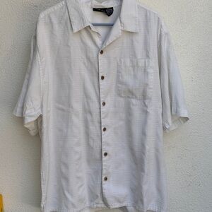 OP Men's white Casual Button Down Shirt